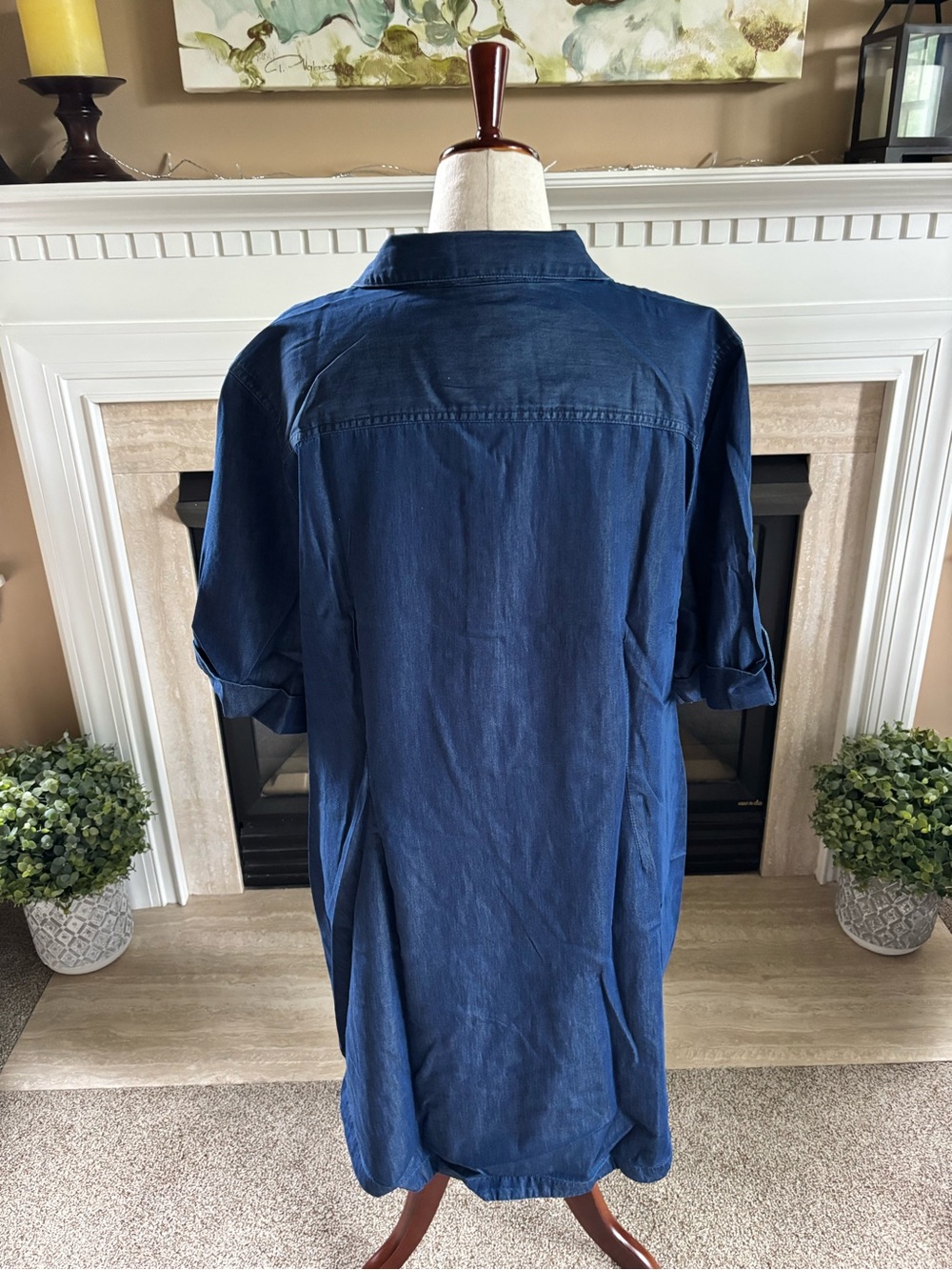 *NEW* Karen Scott Plus - Woven Dress - 1/4 Button - 3/4 Sleeve - Size 3X - Picture 4 of 7